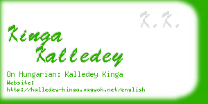 kinga kalledey business card